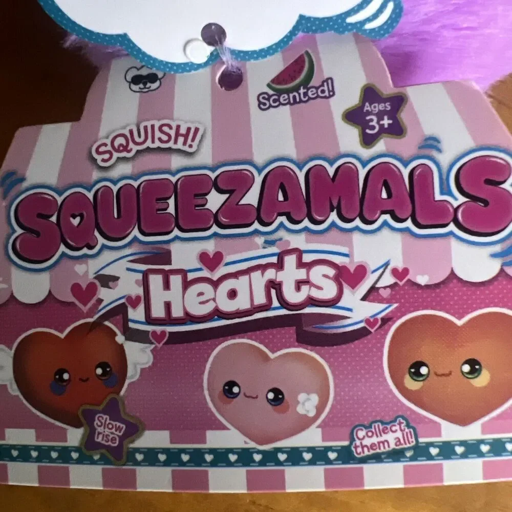 Squeezamals Scented Purple Heart Plush‎ Valentines 2019